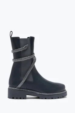 Botte Cleo grise avec cristaux argentés 25