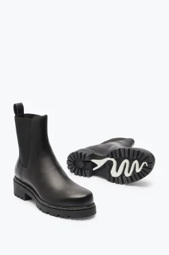 Bottes En Cuir Noir Bika