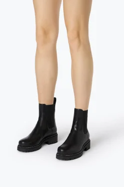 Bottes En Cuir Noir Bika