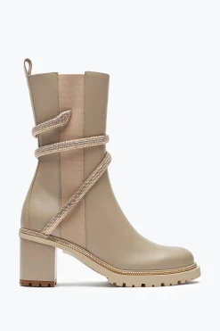 Bottine Cleo Beige Avec Cristaux 60