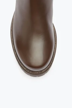 Bottine Cleo Marron Châtaigne Avec Cristaux 25