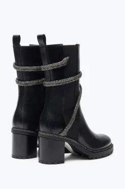 Bottine Cleo Noire Avec Cristaux 60