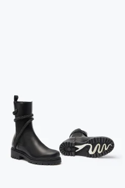 Bottine Cleo Noire Avec Cristaux 25