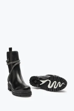 Bottines Motardes Noires Cleo Combat
