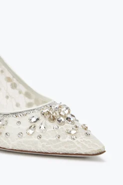 Escarpin Cinderella Blanc Avec Cristaux 80