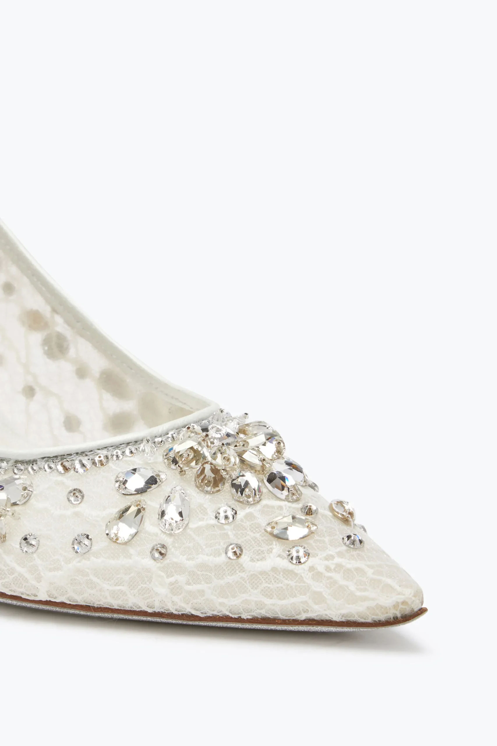 Escarpin Cinderella Blanc Avec Cristaux 80