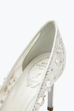 Escarpin Cinderella Blanc Avec Cristaux 80
