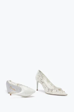 Escarpin Cinderella Blanc Avec Cristaux 80