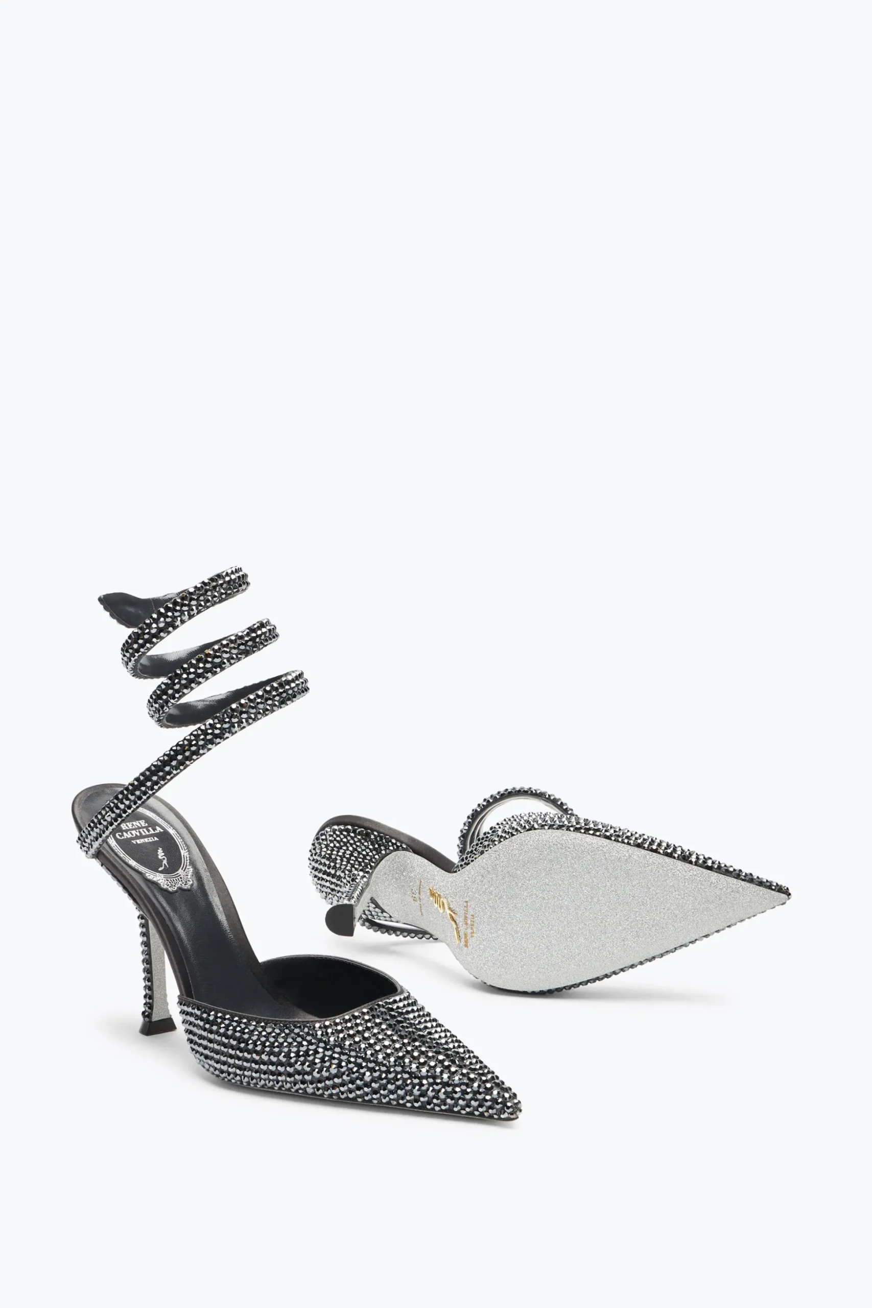 Escarpin Cleo Anthracite Avec Cristaux 105