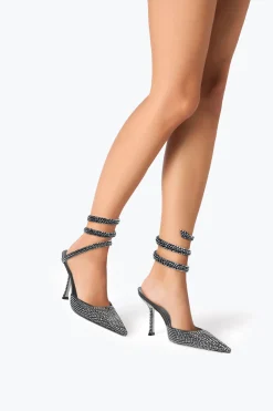 Escarpin Cleo Anthracite Avec Cristaux 105