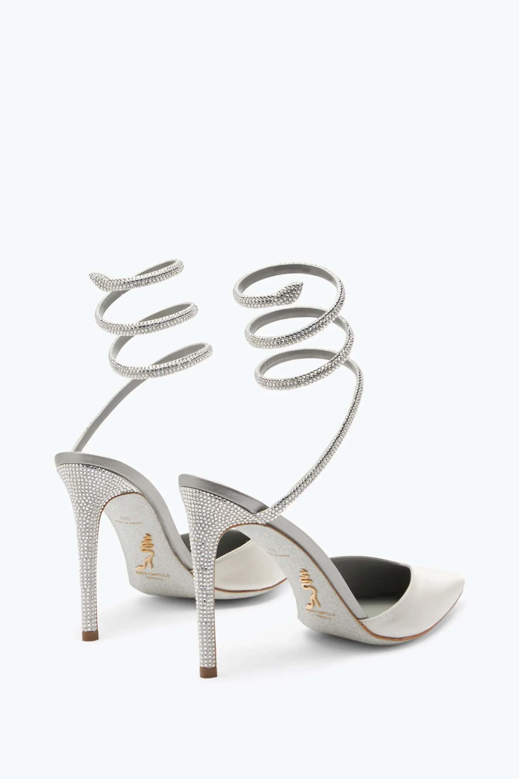 Escarpin Cleo Gris Avec Cristaux 105