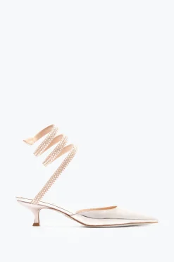 Escarpin Cleo or rose avec cristaux 50