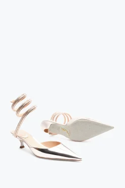 Escarpin Cleo or rose avec cristaux 50