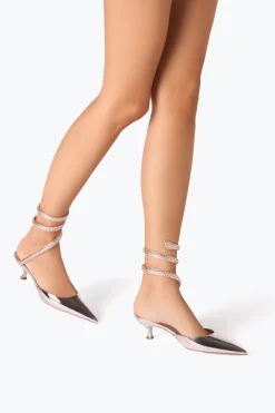 Escarpin Cleo or rose avec cristaux 50