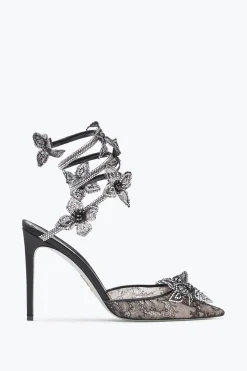 Escarpin Floriane noir et argent 105