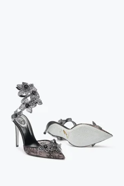 Escarpin Floriane noir et argent 105