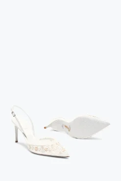 ESCARPIN SLINGBACK BLOOM BLANC 80