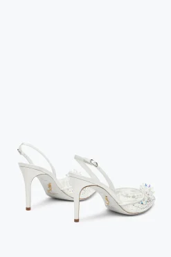 Escarpin slingback Cinderella blanc 80