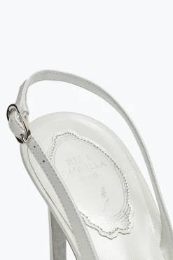 Escarpin slingback Cinderella blanc 80