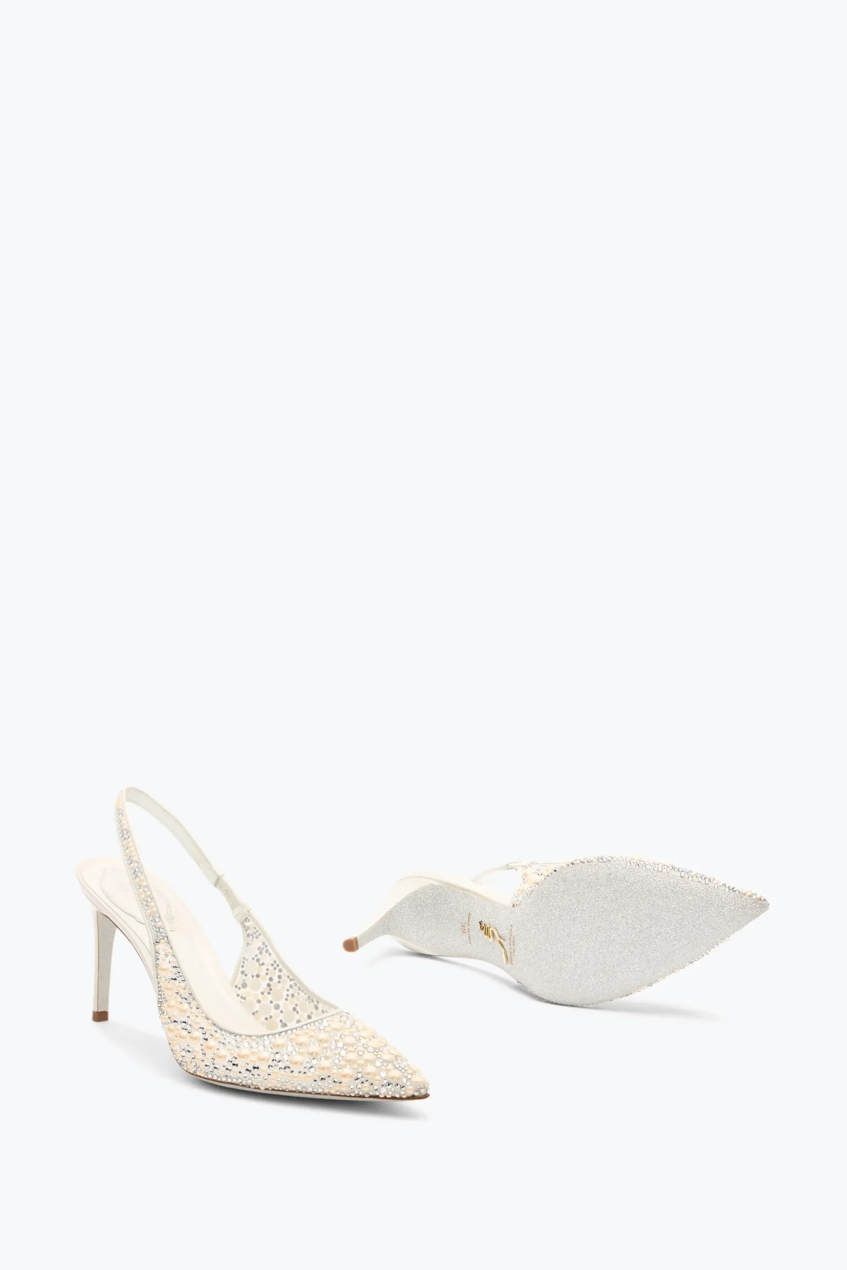 ESCARPIN SLINGBACK PEARL BLANC 80
