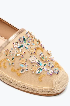 ESPADRILLE EDEN OR AVEC CRISTAUX 10