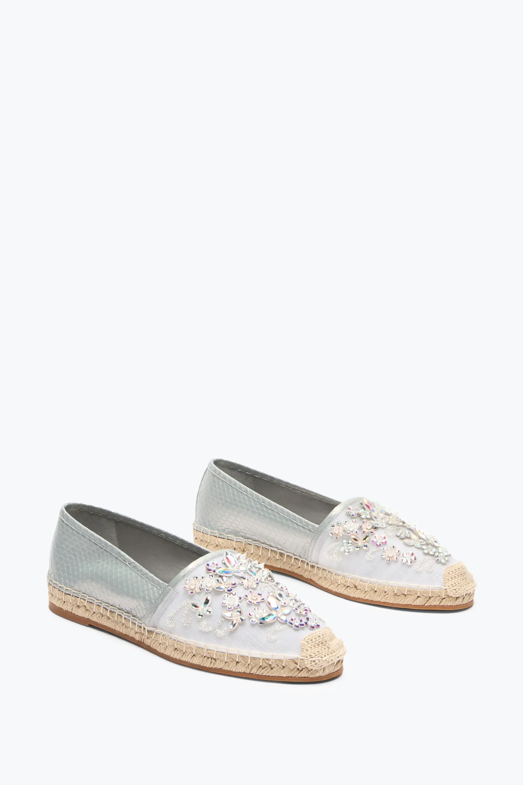 ESPADRILLES EDEN EN CUIR D’AYERS IVOIRE AVEC CRISTAUX 10