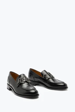 Mocassin Morgana Noir avec Cristal Mat Noir 20