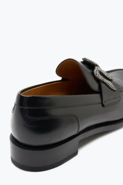 Mocassin Morgana Noir avec Cristal Mat Noir 20