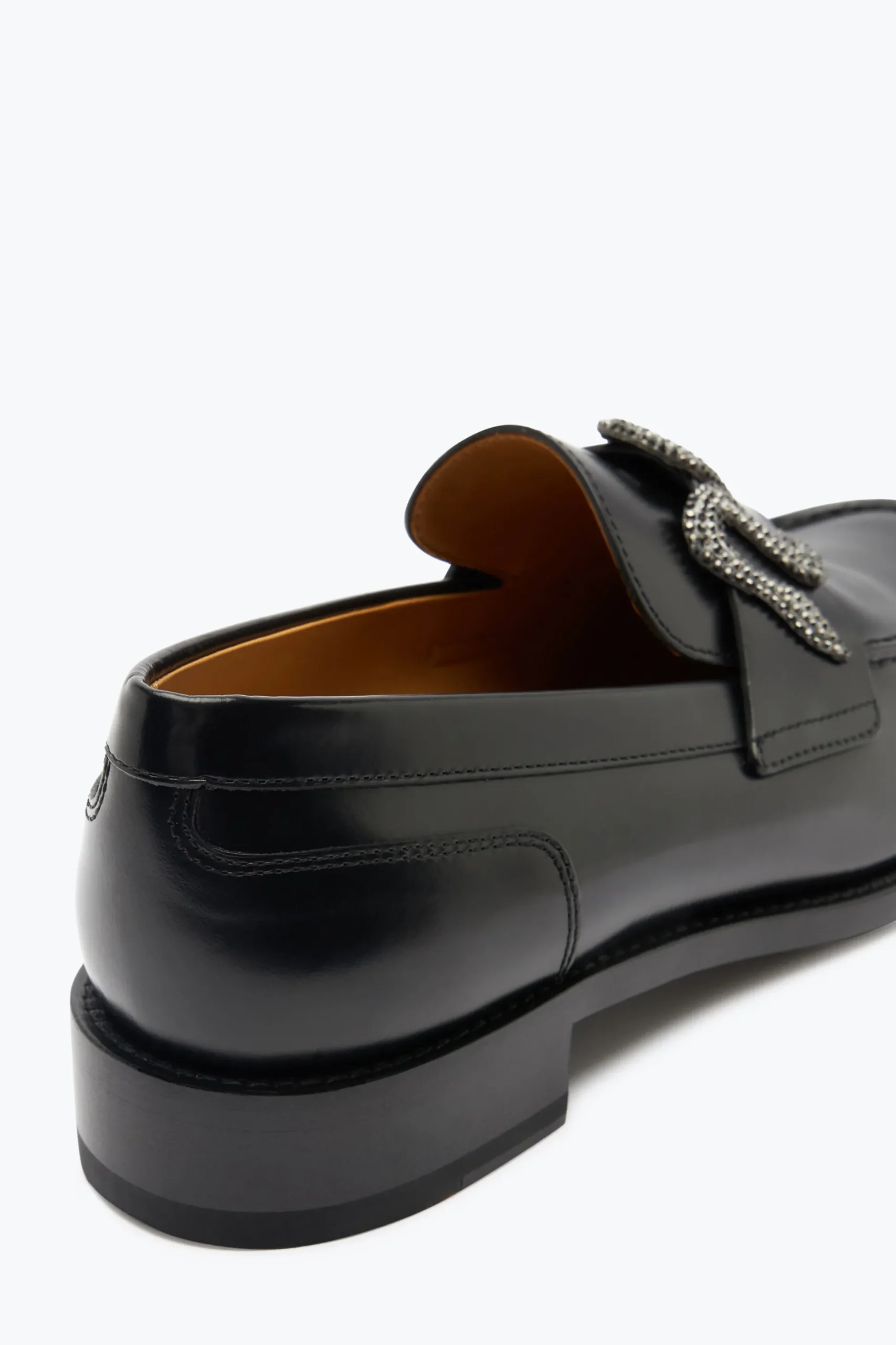 Mocassin Morgana Noir avec Cristal Mat Noir 20