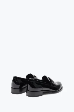 Mocassin Morgana noir verni avec cristaux 20