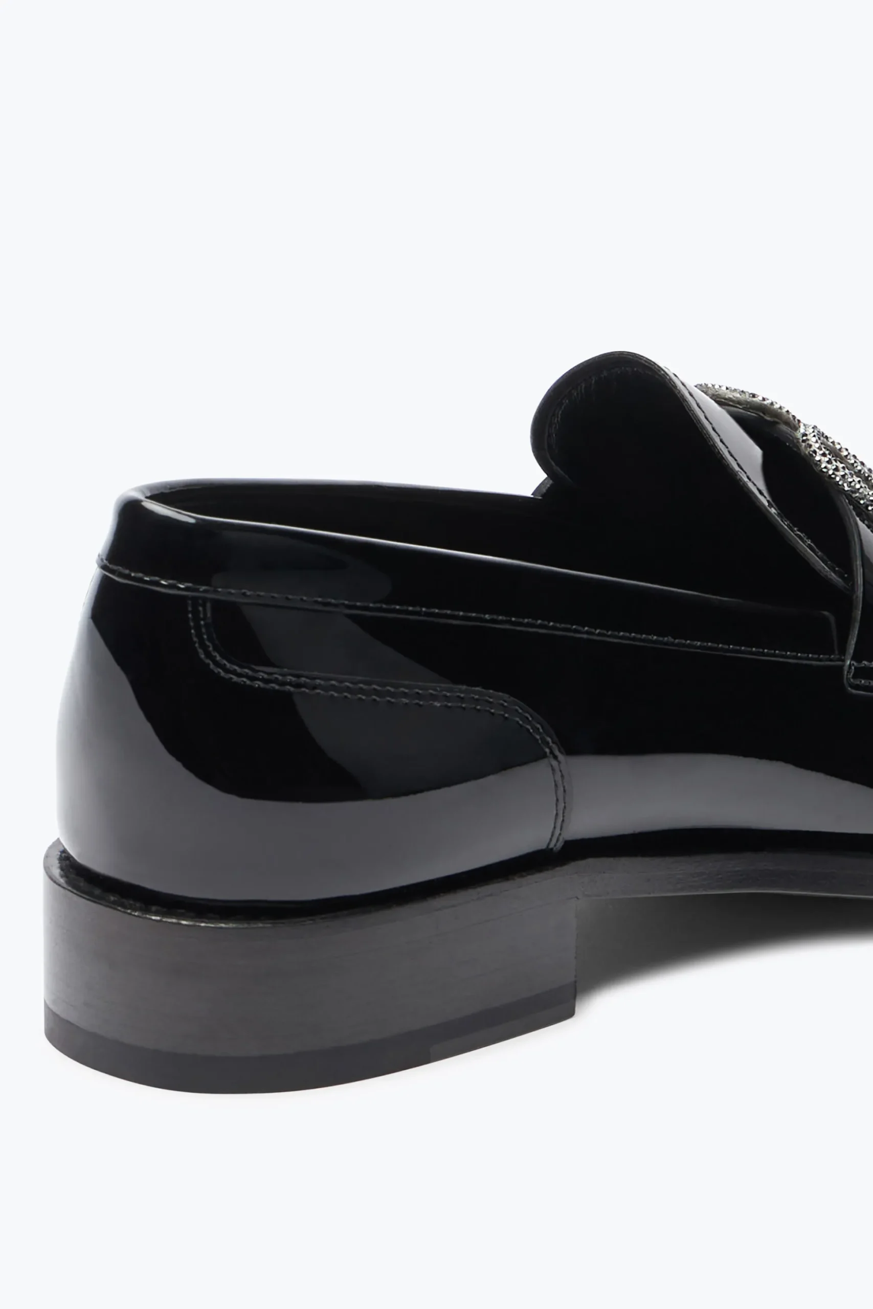 Mocassin Morgana noir verni avec cristaux 20