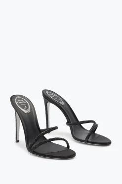 Mule Irina Noire Avec Cristaux 105