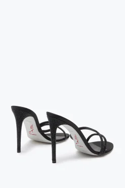 Mule Irina Noire Avec Cristaux 105