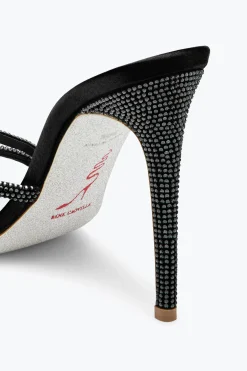 Mule Irina Noire Avec Cristaux 105