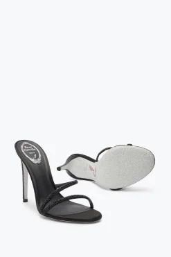 Mule Irina Noire Avec Cristaux 105