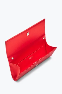 Pochette Zafira rouge avec cristaux all-over