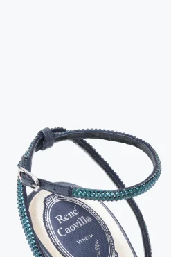 Sandale Bleu Avec Cristaux Ellabrita 105