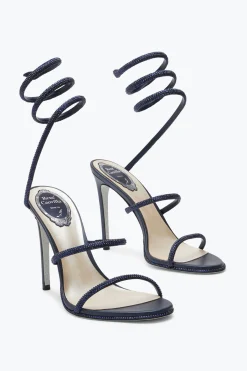 Sandale Bleu Foncé Avec Cristaux Cleo 105