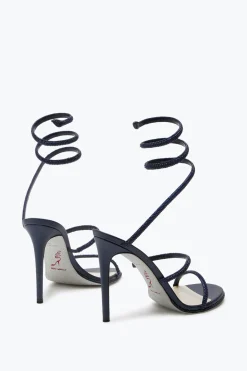 Sandale Bleu Foncé Avec Cristaux Cleo 105