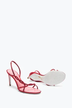 SANDALE BRAID ROUGE 80
