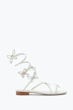 Sandale Butterflower Ivoire Avec Cristaux 10