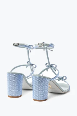 Sandale Caterina Bleu Poudre Avec Cristaux 80