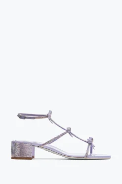 Sandale Caterina lilas avec cristaux 35