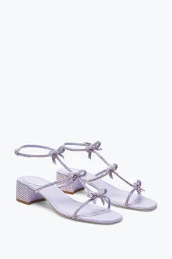 Sandale Caterina lilas avec cristaux 35