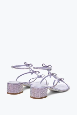 Sandale Caterina lilas avec cristaux 35