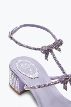 Sandale Caterina lilas avec cristaux 35