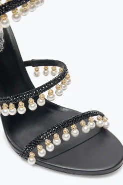 SANDALE CHANDELIER NOIRE AVEC PERLES 105