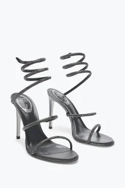 Sandale Cleo anthracite avec cristaux 105