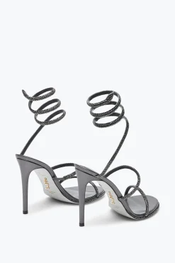 Sandale Cleo anthracite avec cristaux 105
