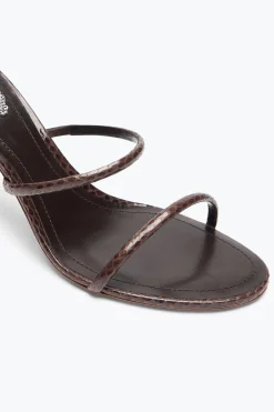 SANDALE CLEO EN CUIR D’AYERS MARRON 80